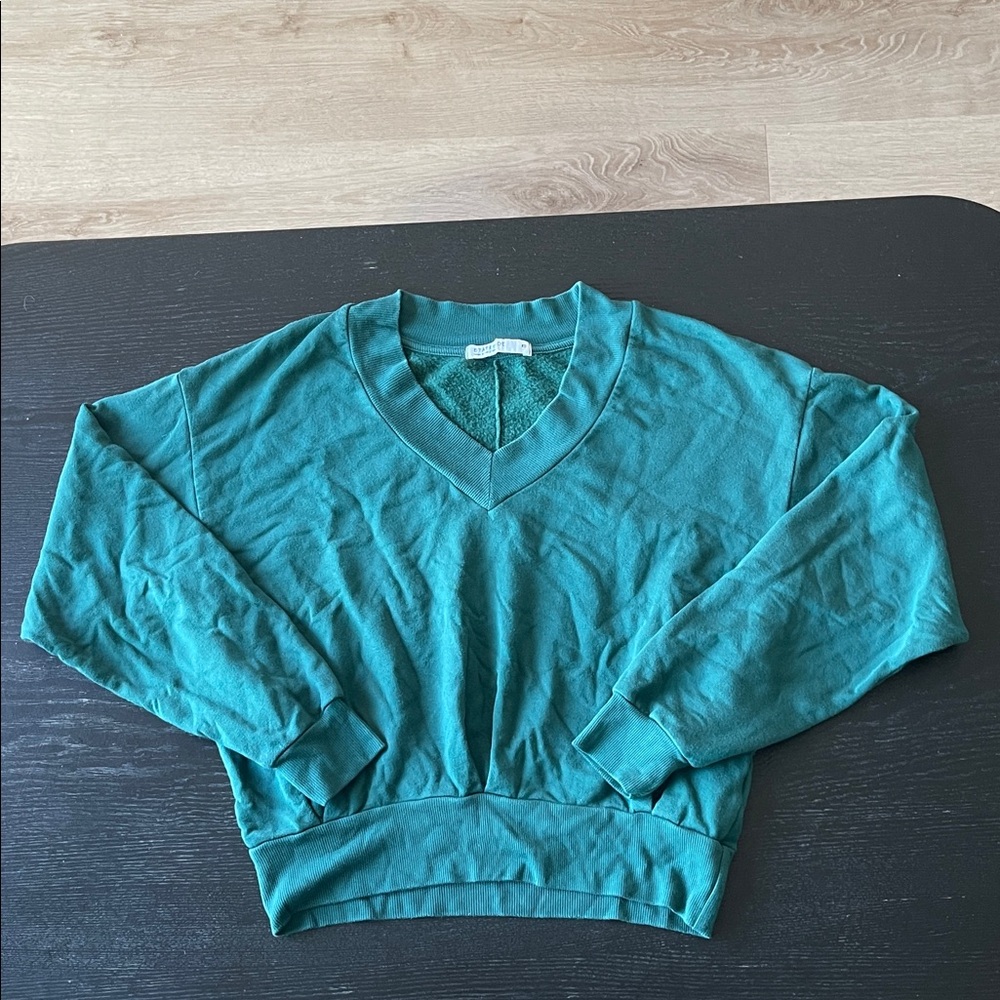 Teal V-Neck Sweater